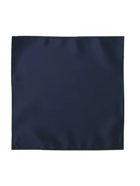 Deluxe Satin Formal Pocket Square (Navy Blue)