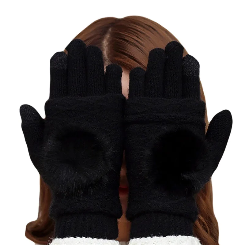 Detachable Dual Layer Fingerless Gloves