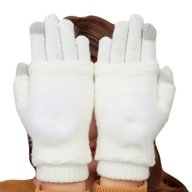 Detachable Dual Layer Fingerless Gloves