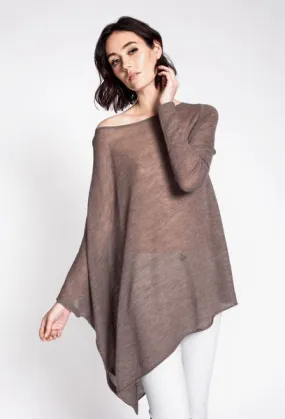 Dion Asymmetrical Tissue Knit Sweater