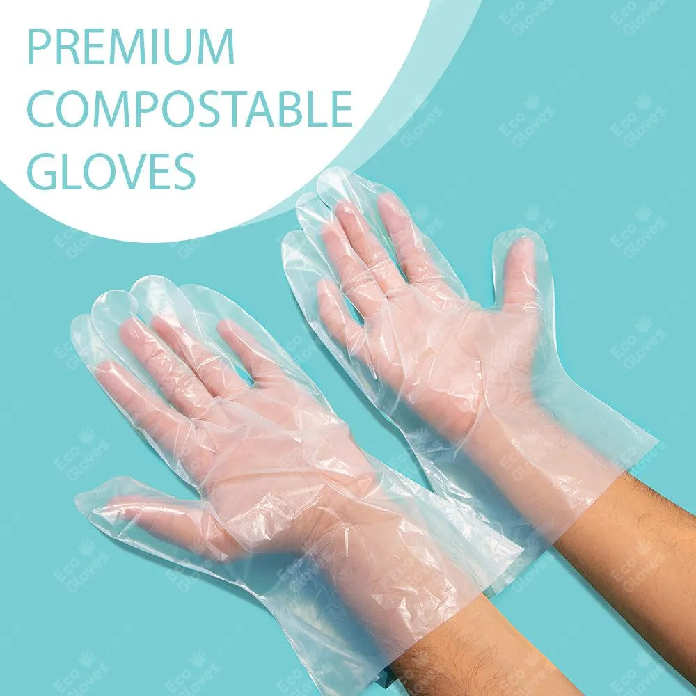 Disposable Eco-Friendly Compostable Gloves - 5 Pack