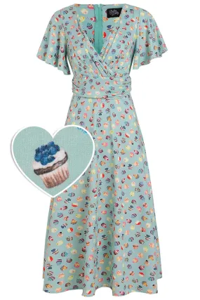 Donna Blue Cupcake Tea Dress