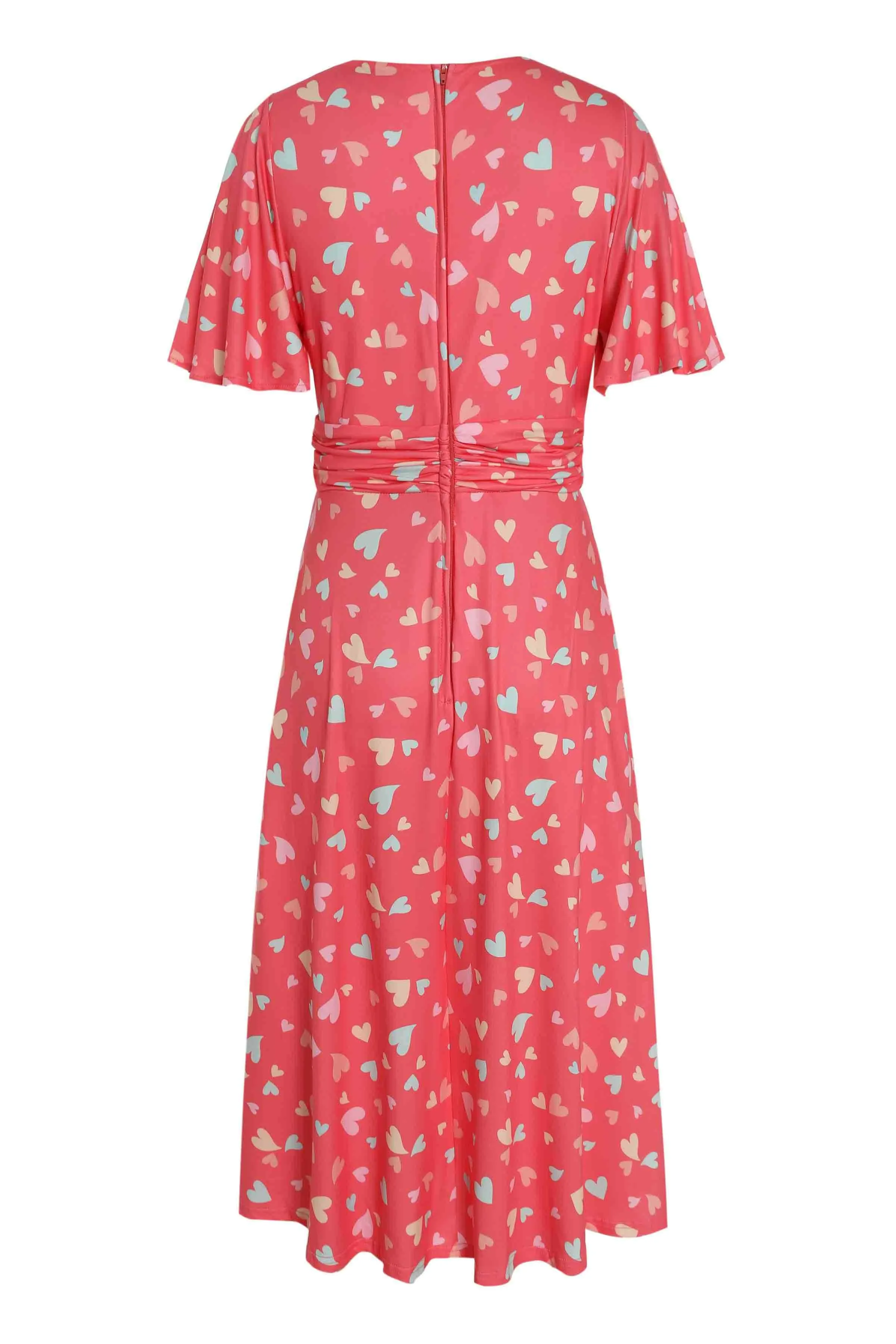 Donna Coral Heart Casual Dress