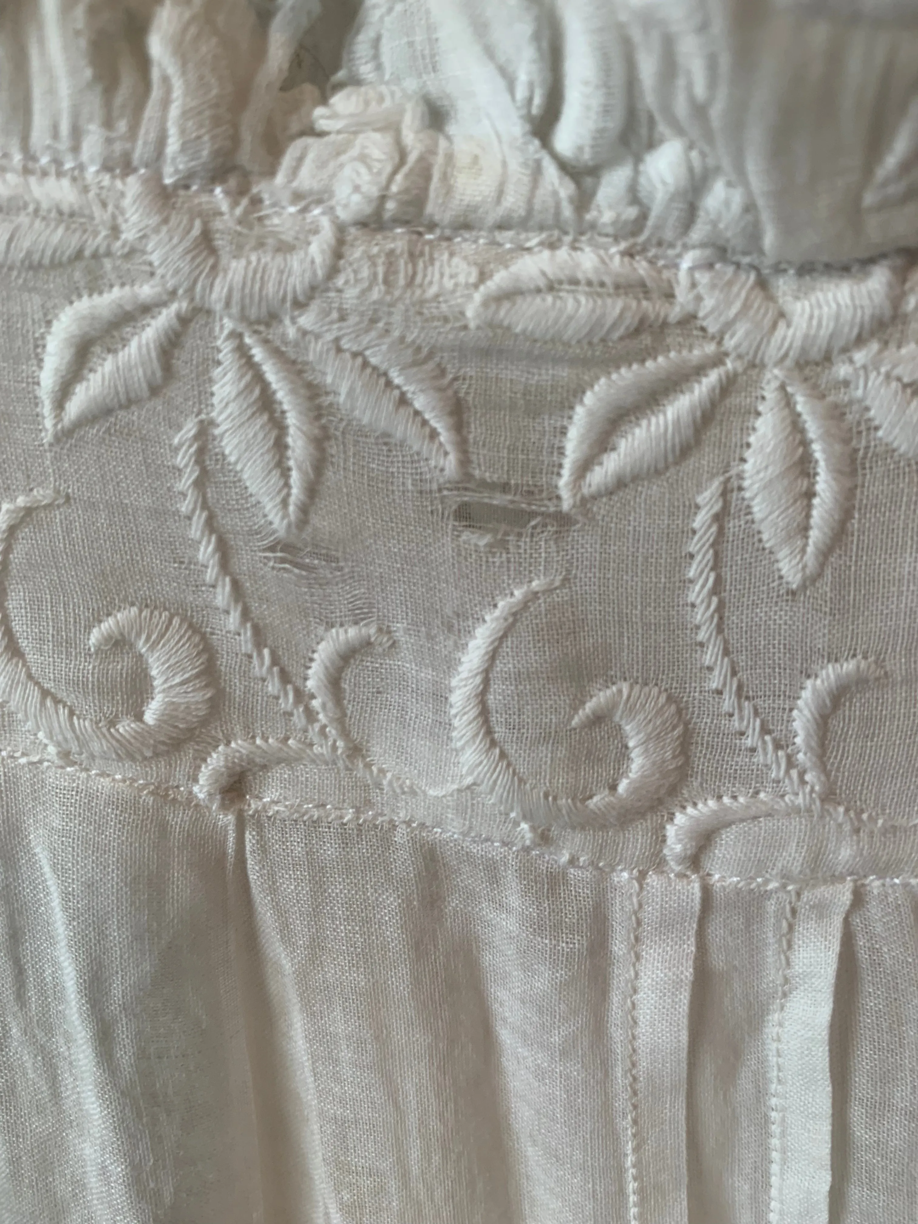 Edwardian Cotton & Lace Lawn Dress (XS)