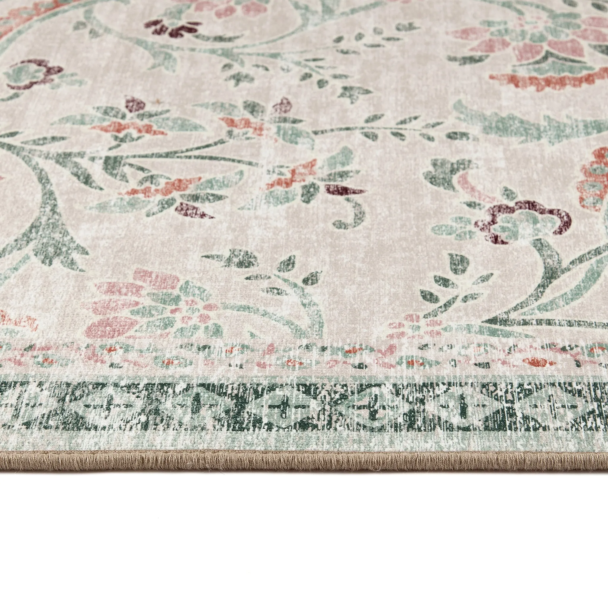 English Floral Eco-Washable Rug