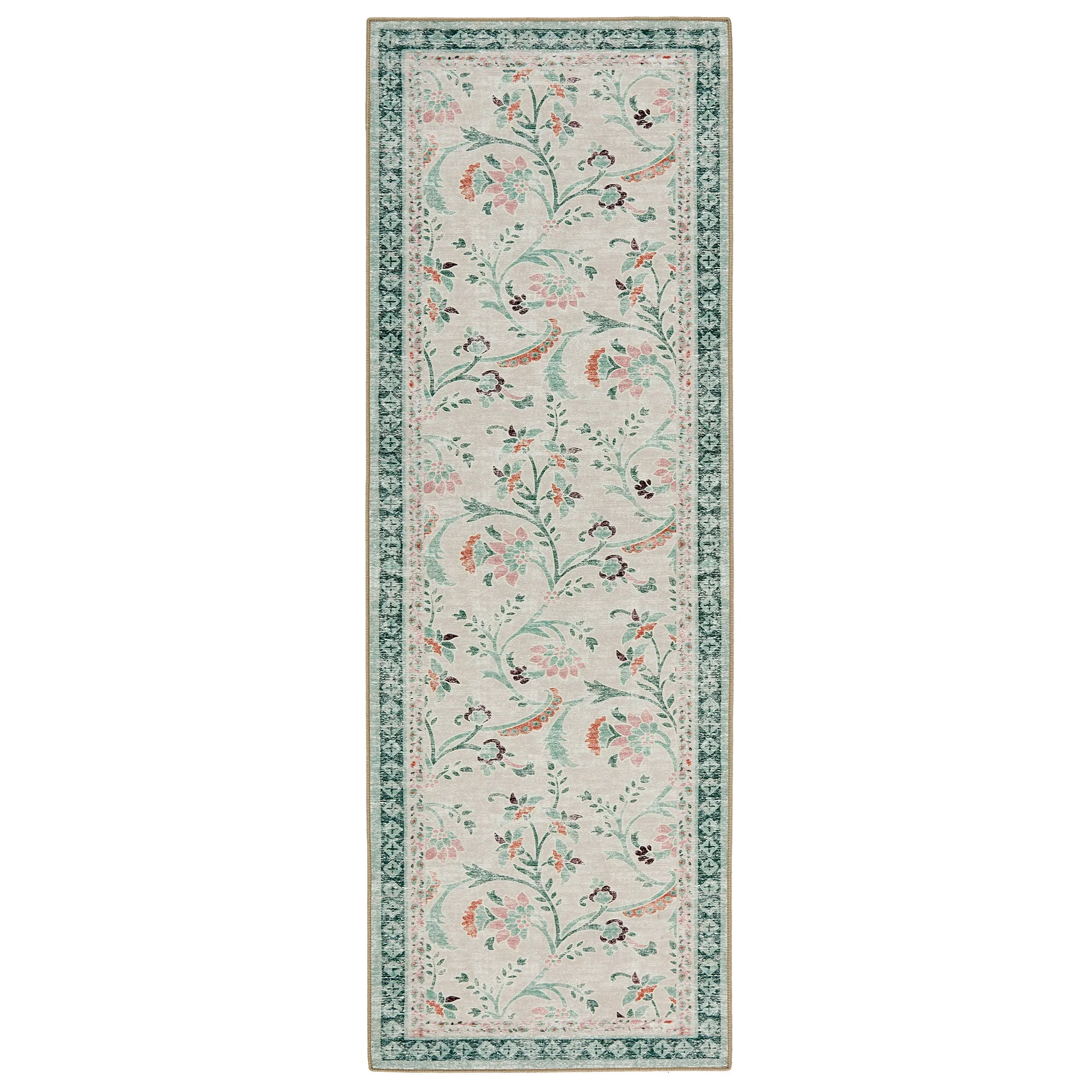 English Floral Eco-Washable Rug