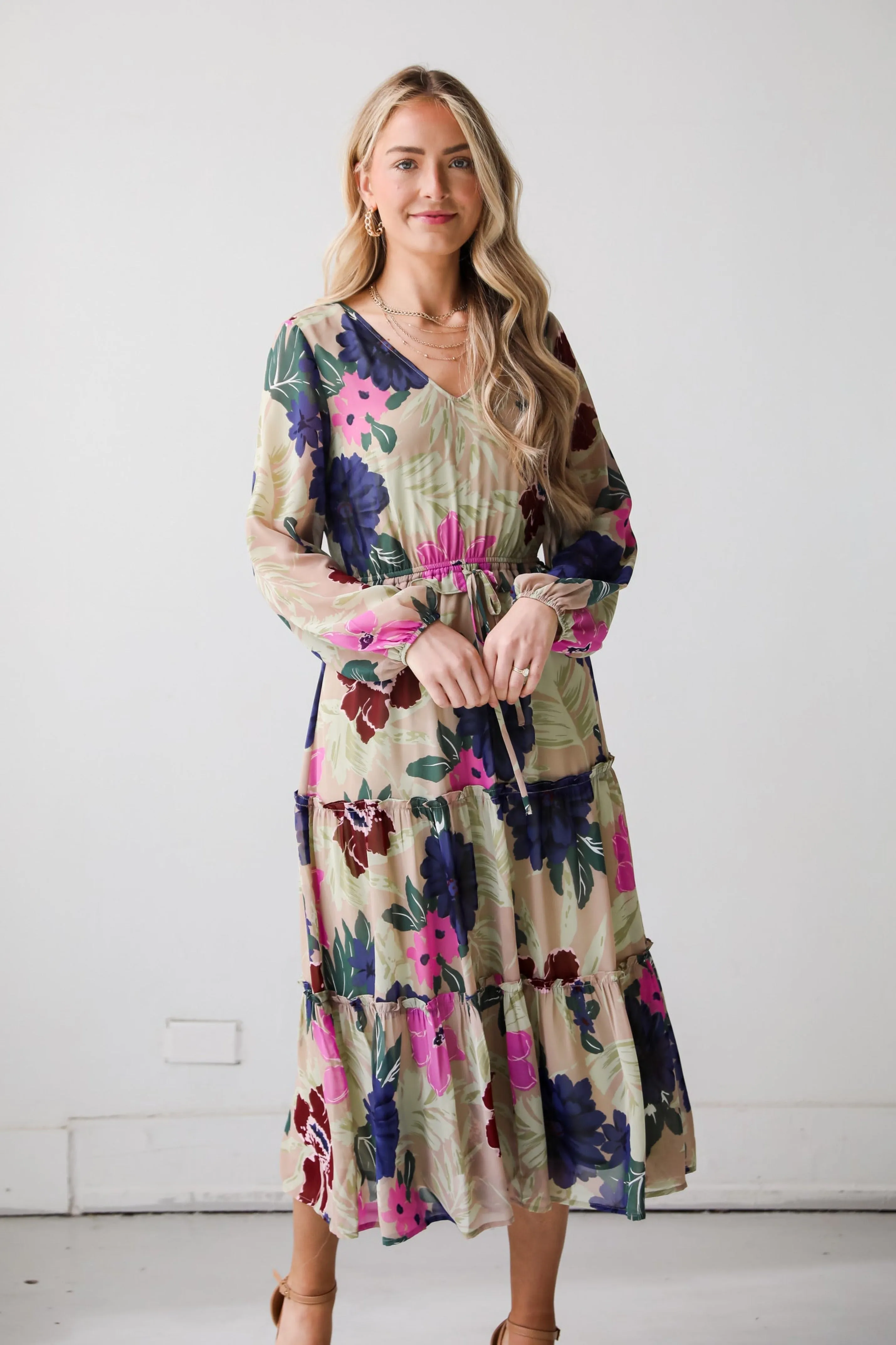 FINAL SALE - Blossoming Attitude Midi Dress