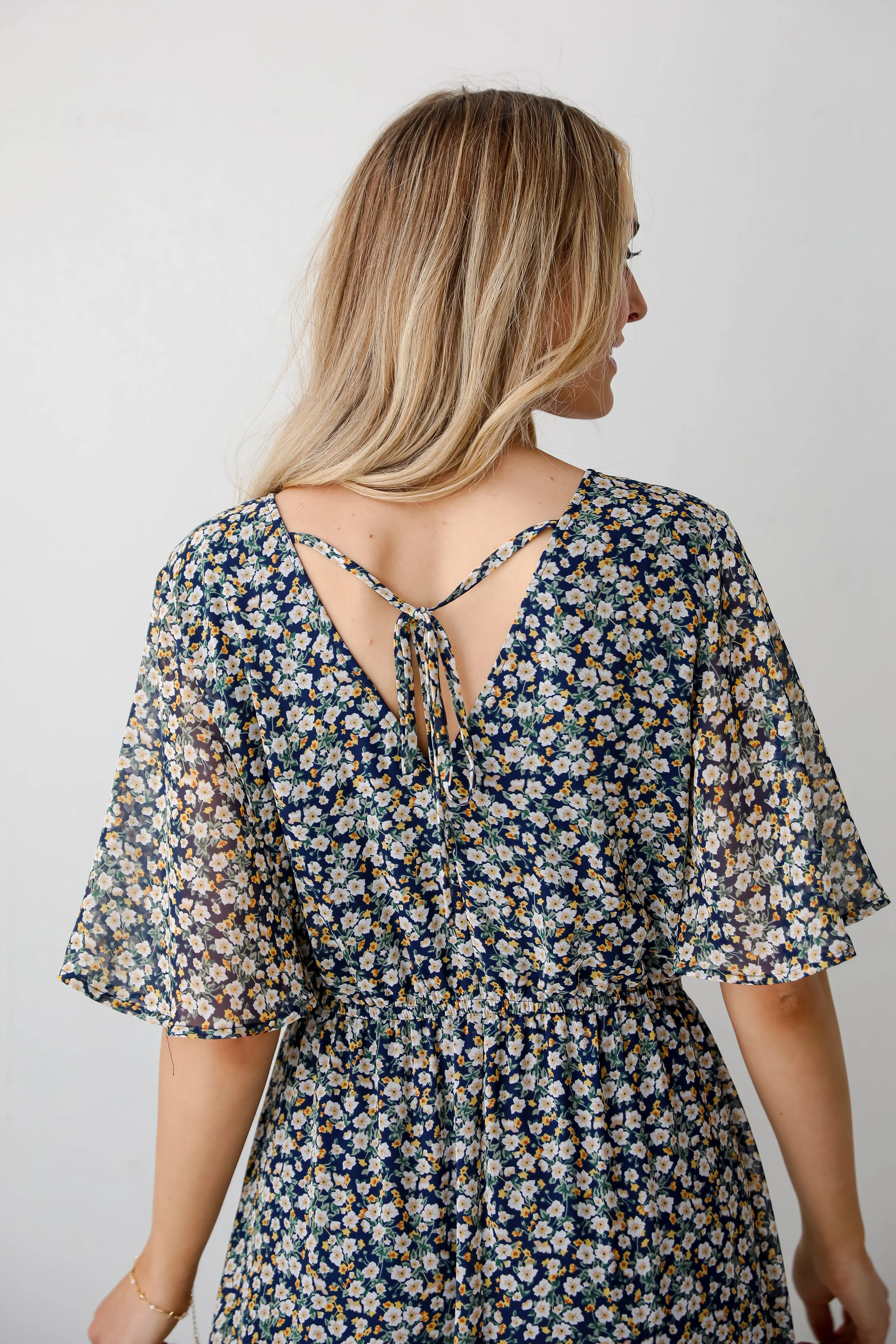 FINAL SALE - Deeply Darling Navy Floral Maxi Dress