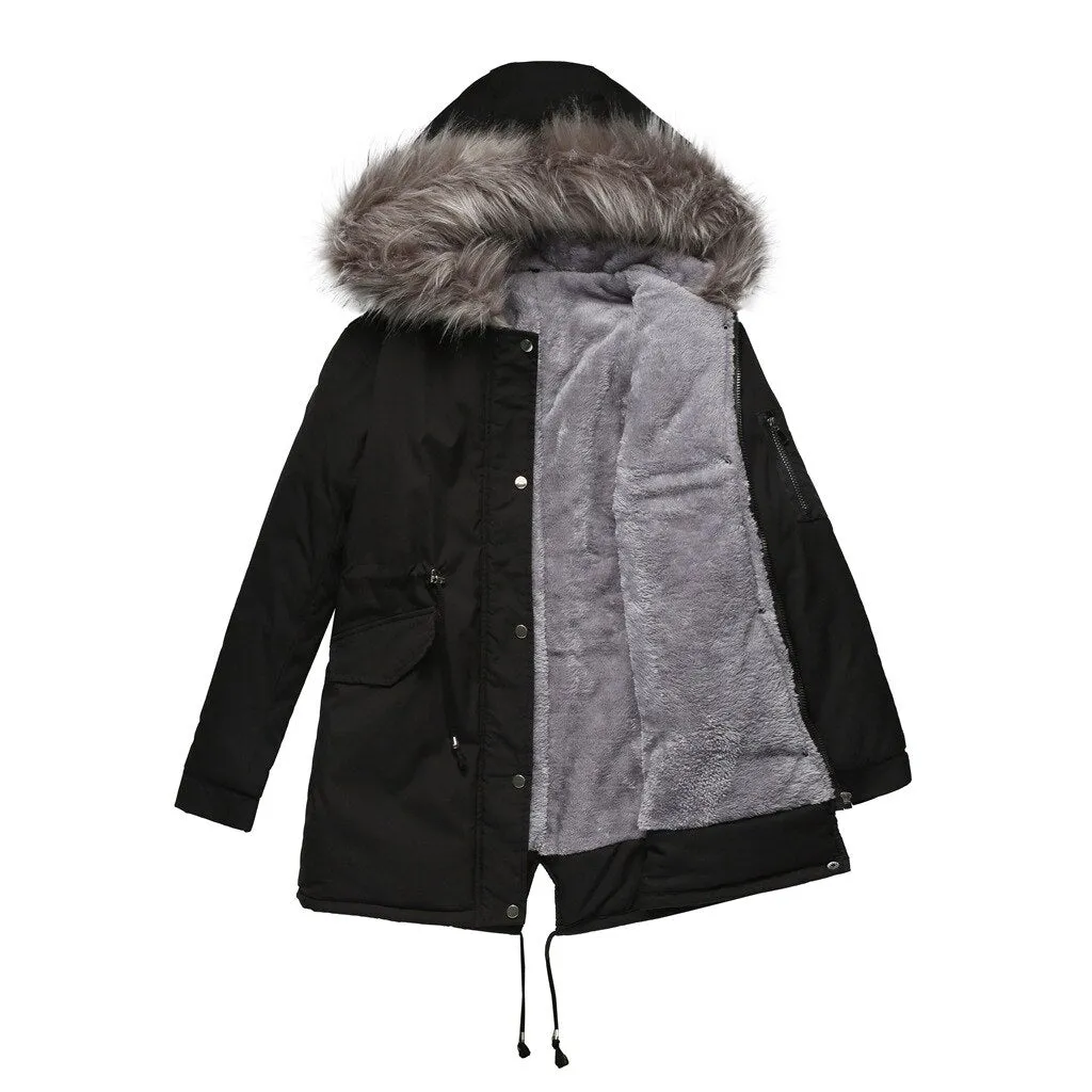 Fleece Lined Parka Jacket for Women (7 colors)