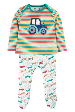 Frugi Brooke Easy Dressing Babygrow Let's Go