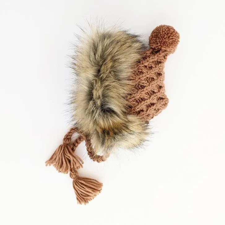 Fur Bonnet in Pecan for Babies, Toddlers & Kids