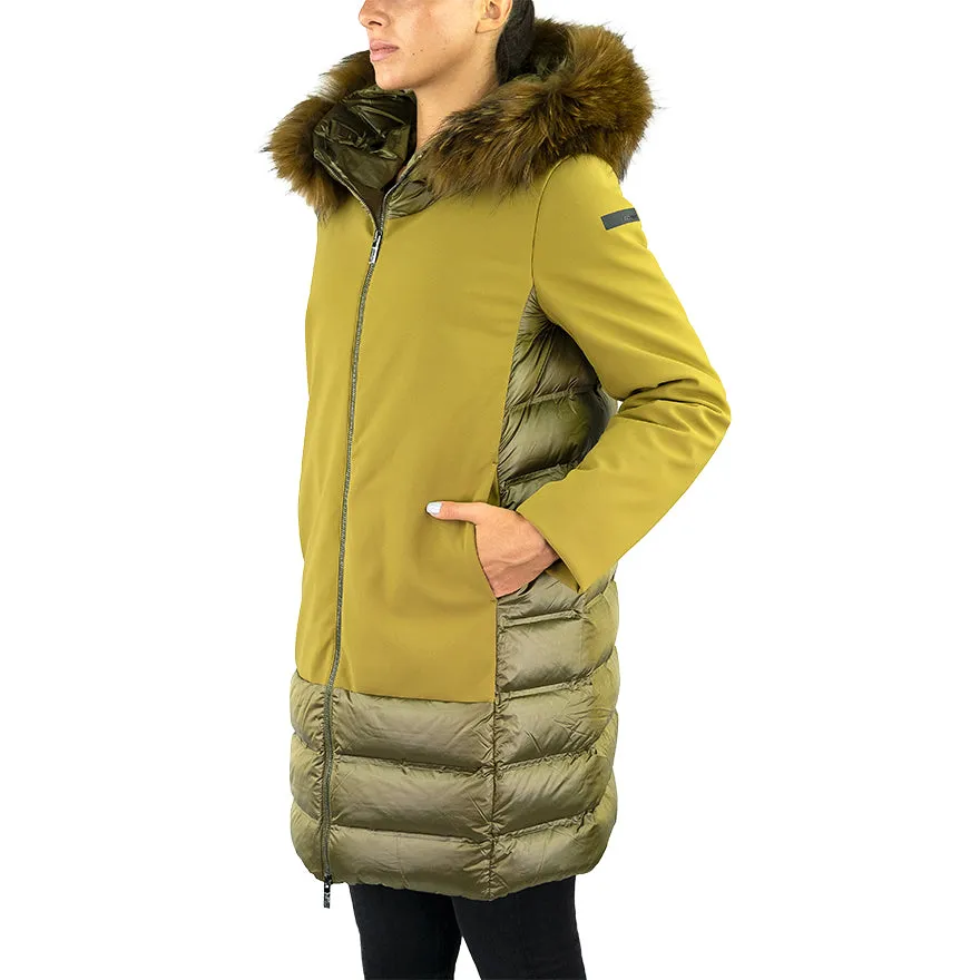 Giaccone Piumino RRD Winter Hybrid Parka Lady Fur Verde Acido