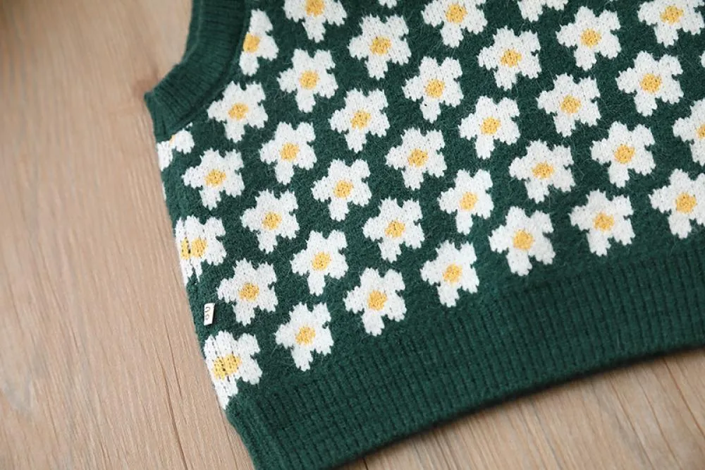 Girls' Autumn Knitted Vest Wholesale Girls Clothes