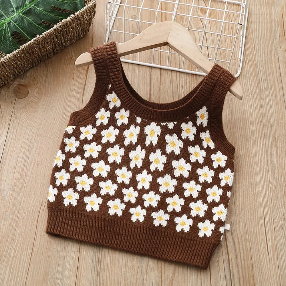 Girls' Autumn Knitted Vest Wholesale Girls Clothes