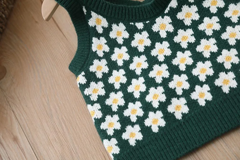 Girls' Autumn Knitted Vest Wholesale Girls Clothes