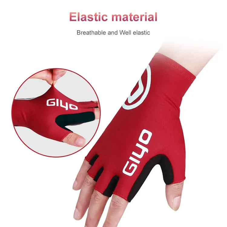 GIYO Outdoor Half-Finger Gloves Mountain Road Bike Cycling Gloves, Size: S(Fluorescent Orange)