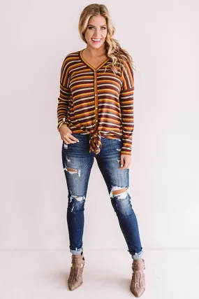 Good Vibes Stripe Shift Top