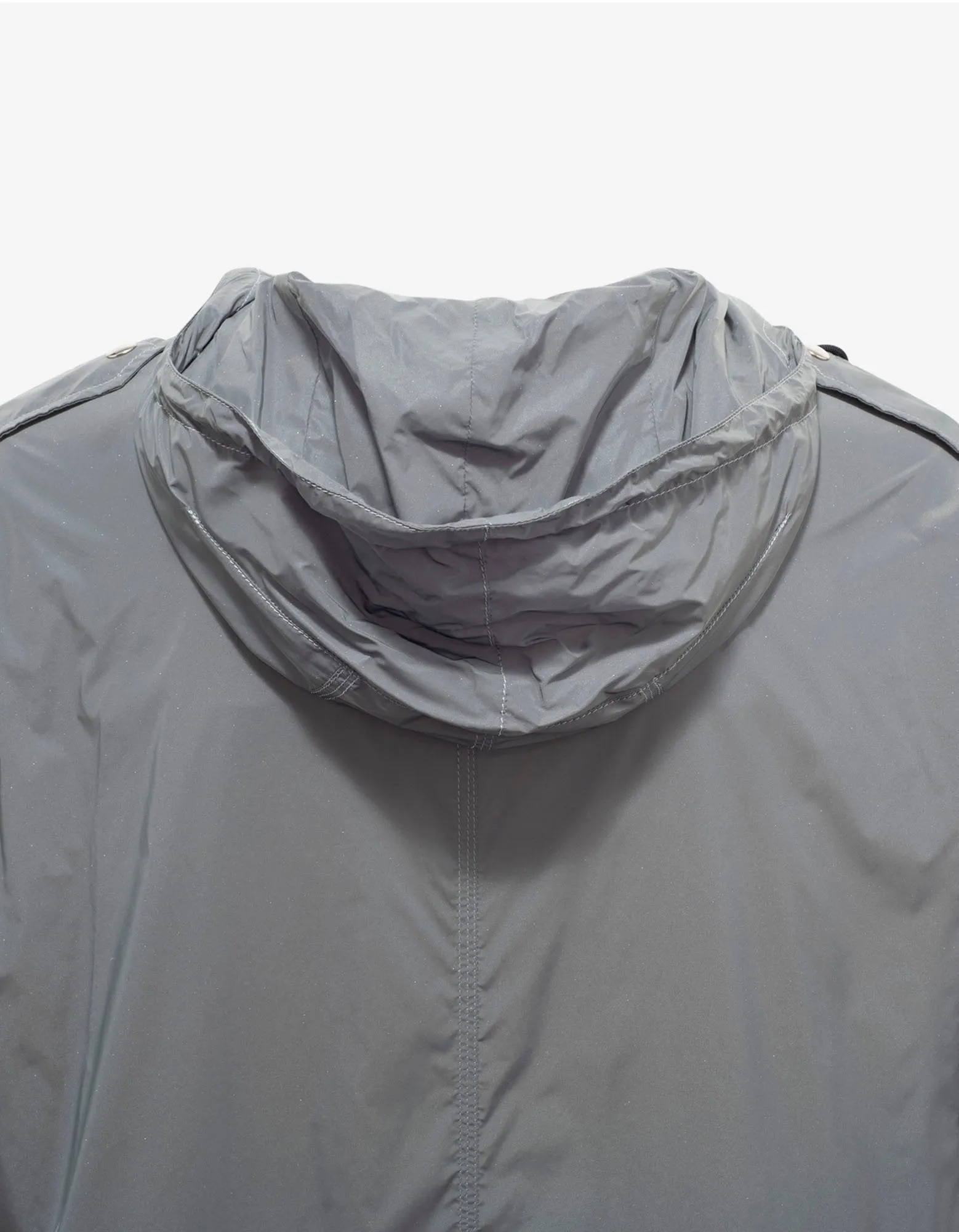 Grey Reflective Nylon Parka -