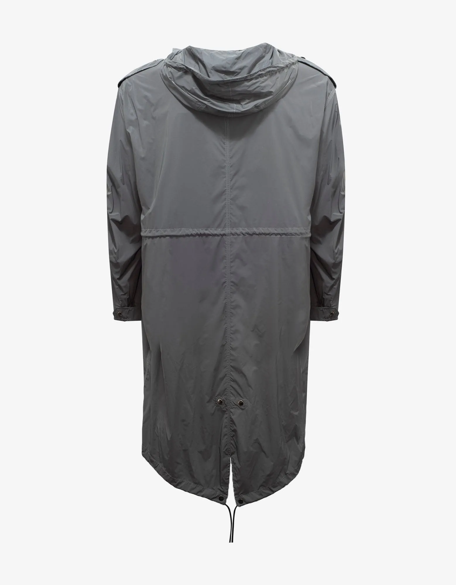 Grey Reflective Nylon Parka -