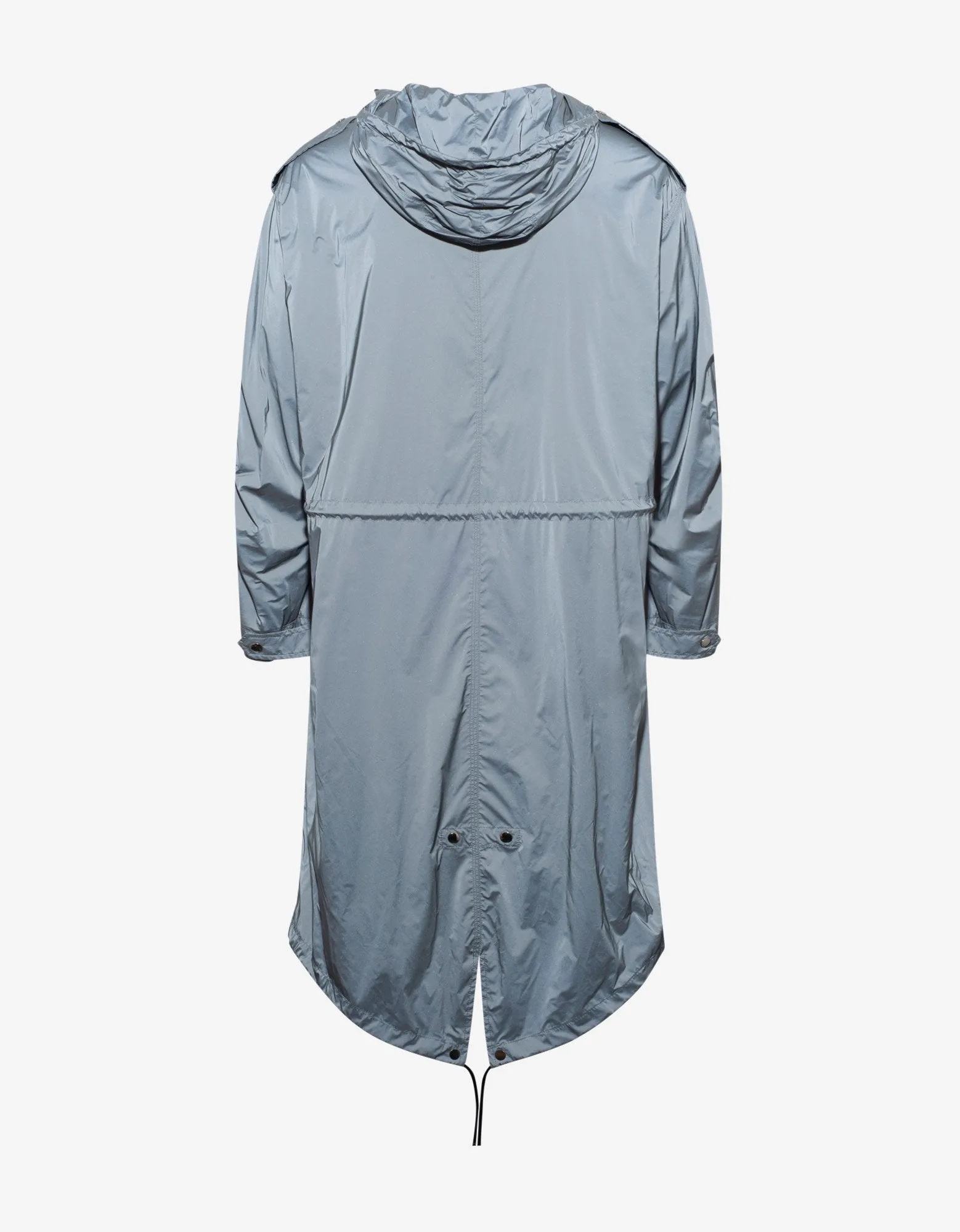 Grey Reflective Nylon Parka