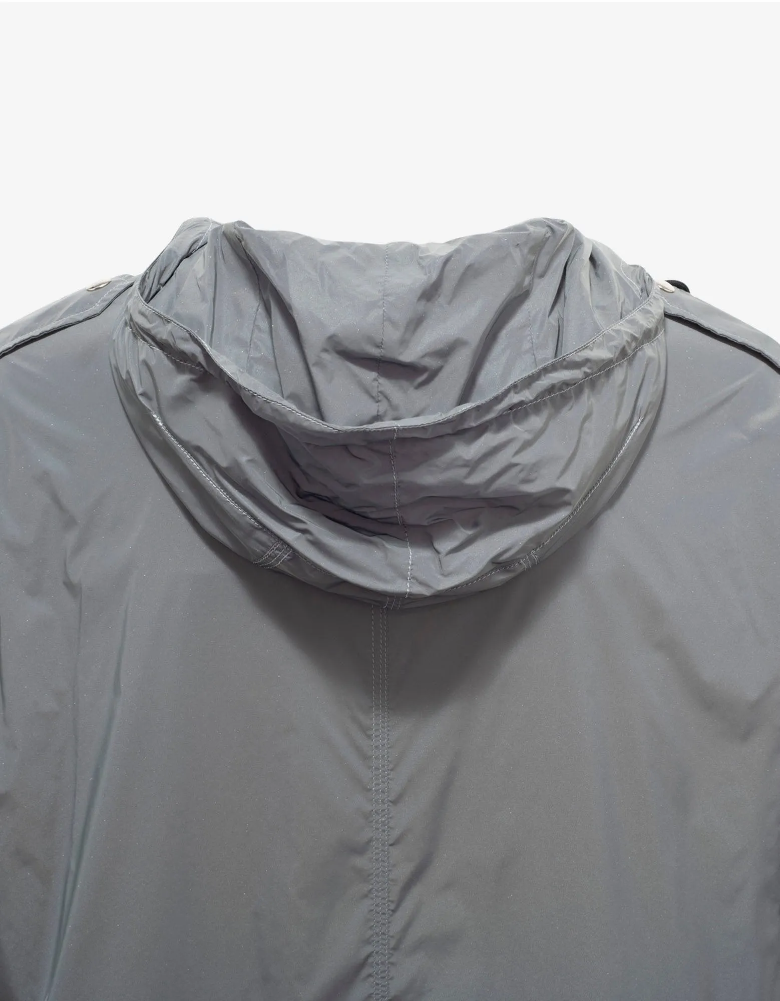 Grey Reflective Nylon Parka