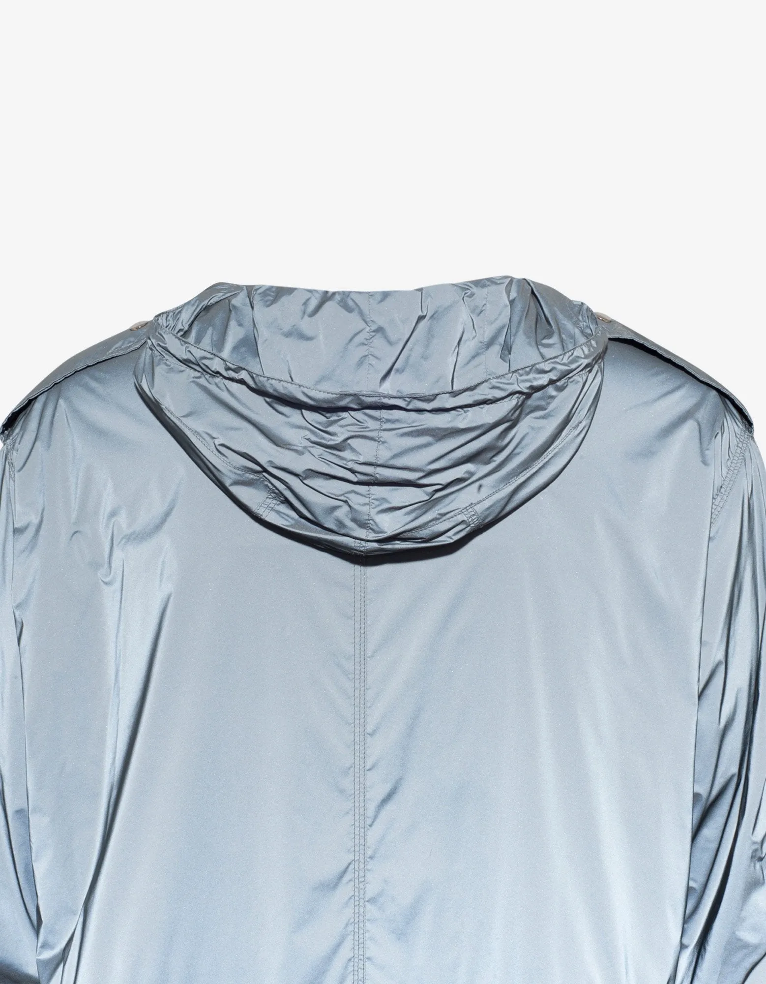 Grey Reflective Nylon Parka