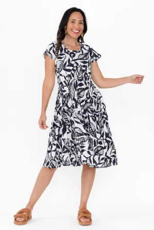 Hayman Navy Floral Cotton Dress