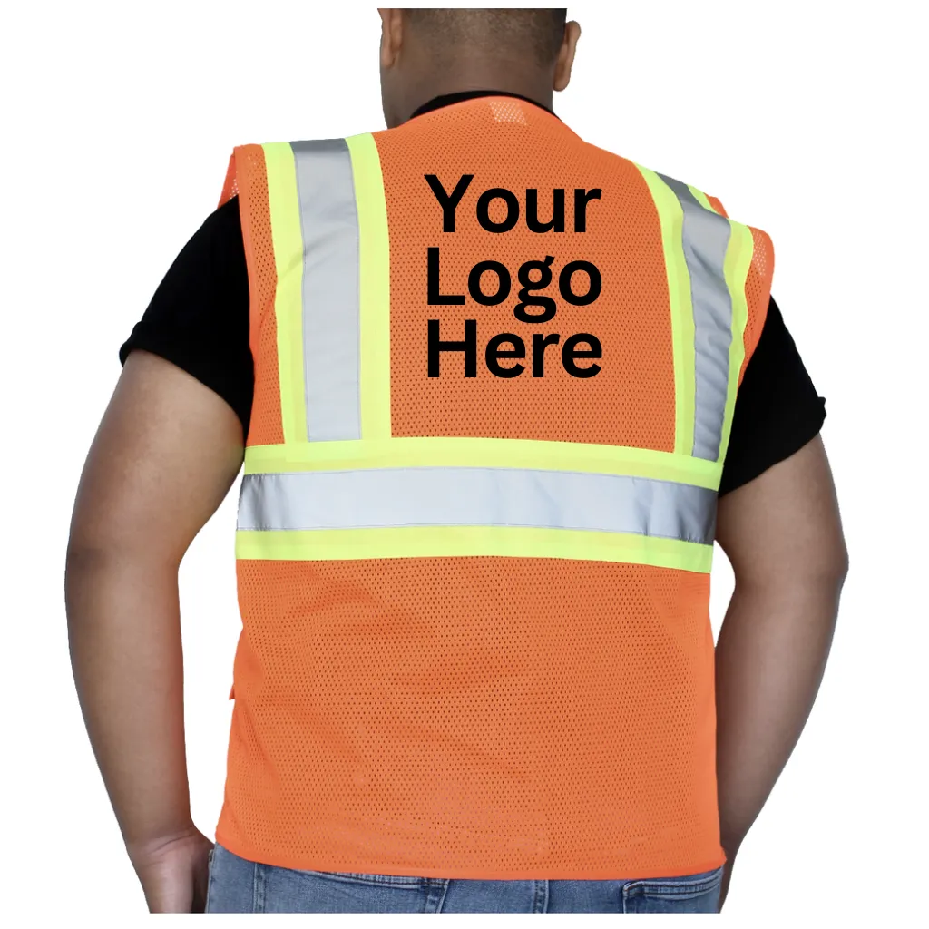 Hi-Vis Orange Class 2 - Safety Vest (Multi Pockets)