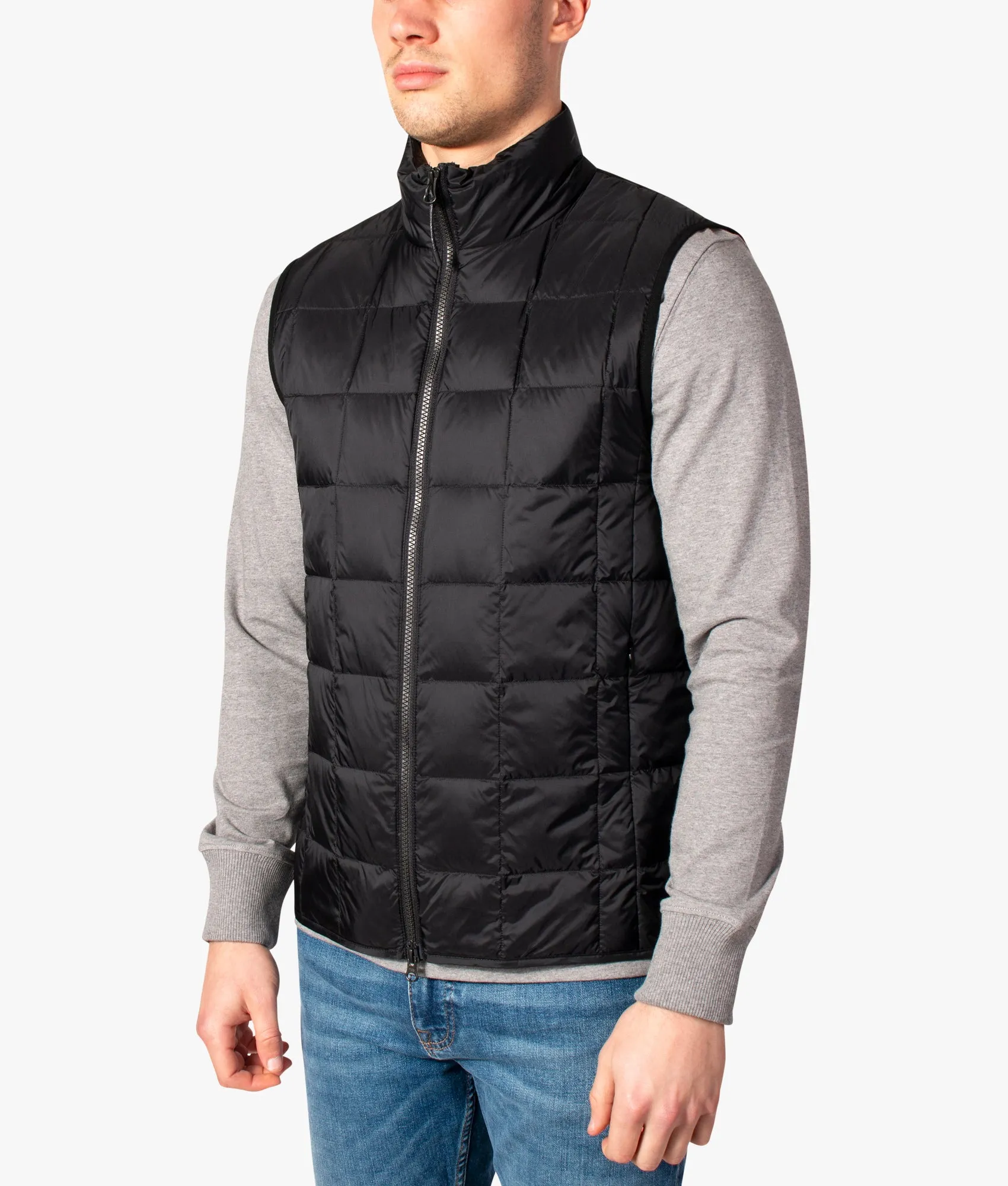 High Neck W-Zip Inner Down Gilet