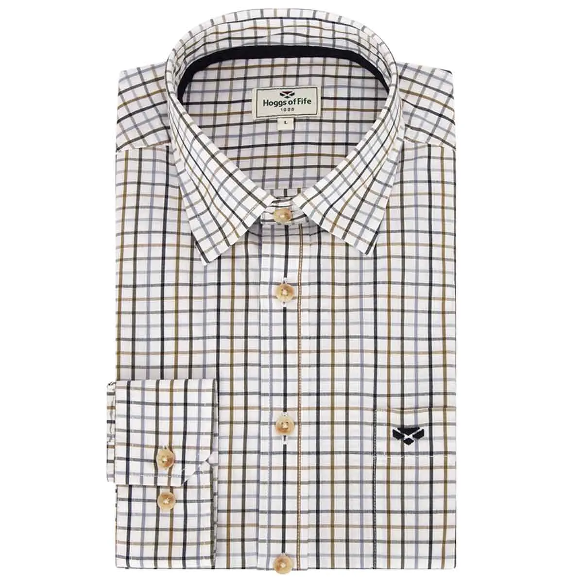 Hoggs of Fife Inverness Cotton Tattersall Shirt