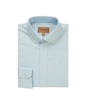 Holt Soft Oxford Tailored Shirt - Pale Blue/Lemon Stripe