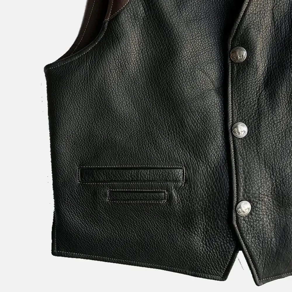 Inferno Forge Leather Vest For Men