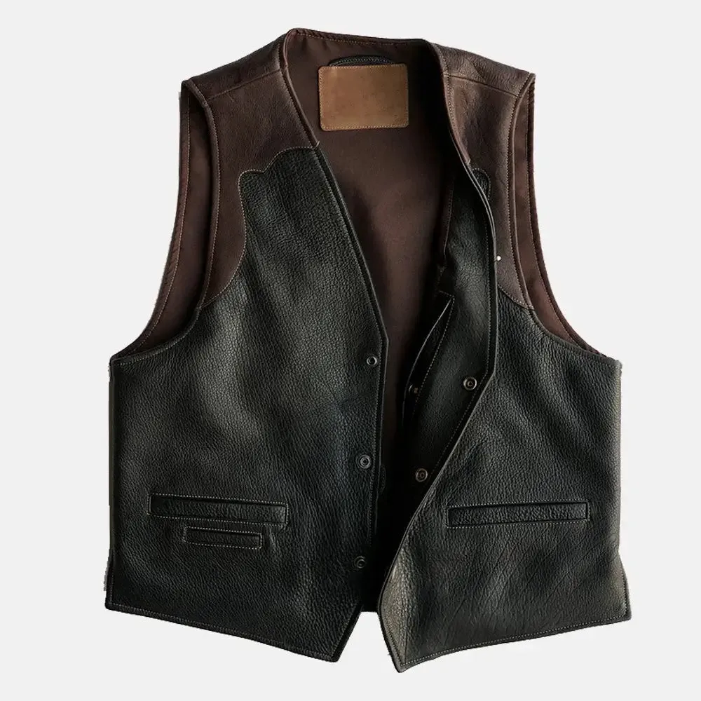 Inferno Forge Leather Vest For Men