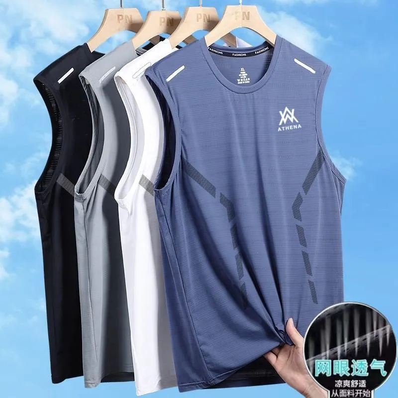 INSTOCK-(pack of 3)Summer men's ice silk back breathable sport