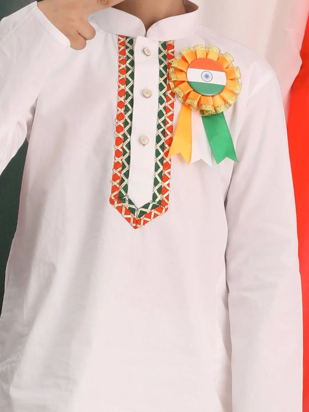 Jashvi Boy's Republic Day Special Kurta Pyjama Set