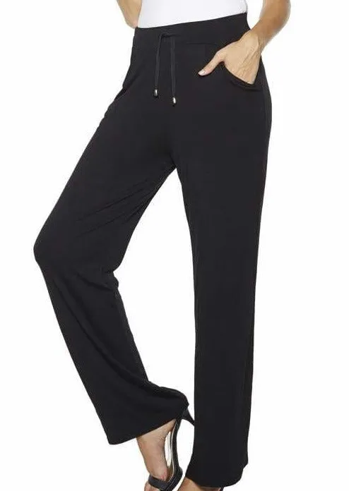 Jersey Knit Lounge Pant with Chiffon Trim - FINAL SALE