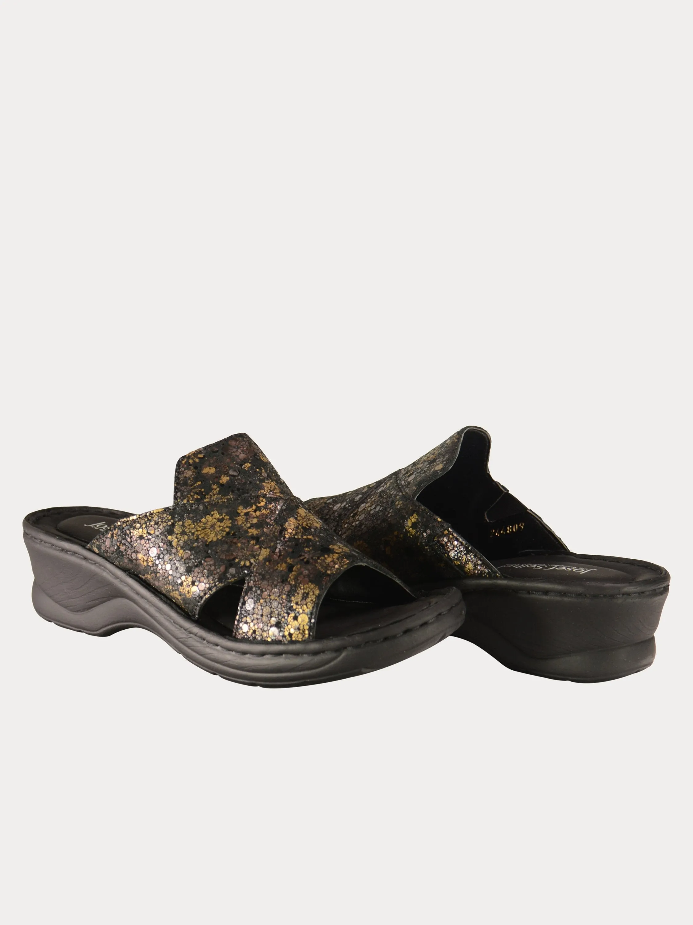 Josef Seibel Floral Detailed Slider Sandals