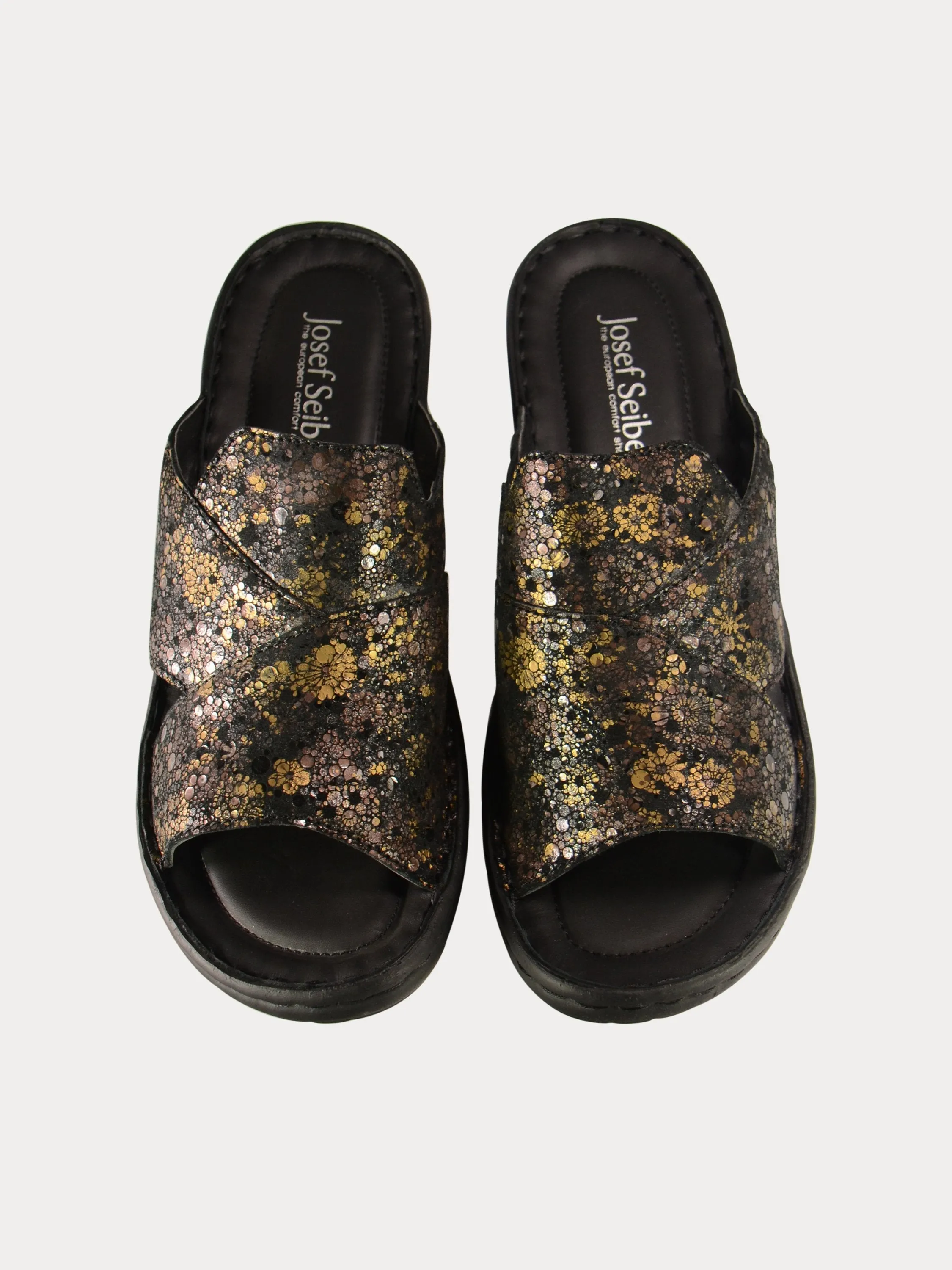 Josef Seibel Floral Detailed Slider Sandals