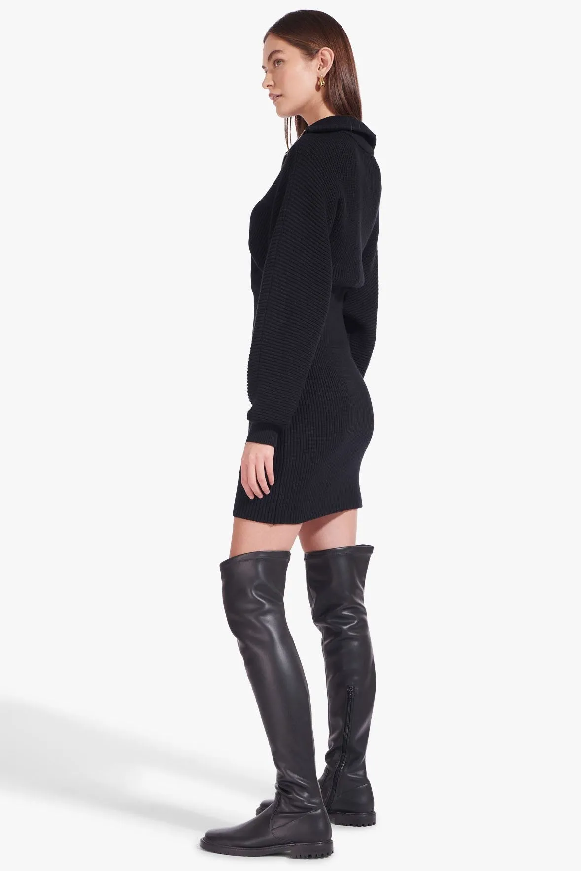 KIRBY SWEATER DRESS | BLACK