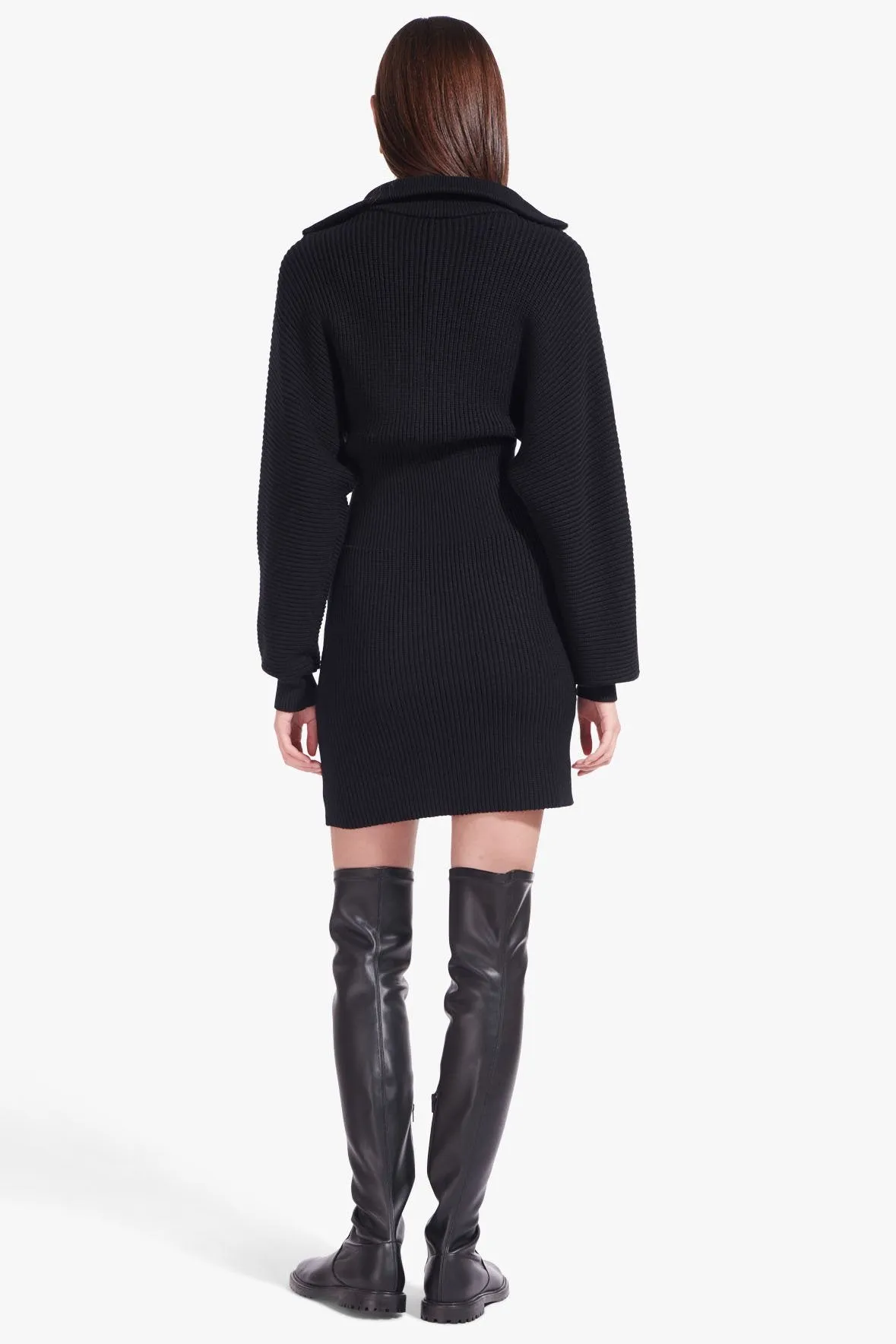 KIRBY SWEATER DRESS | BLACK