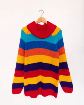 Knit Sweater Dress Rainbow