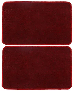 Kuber Industries Microfiber Anti Slip 2 Pieces Bath Mat 22"x14", Red - CTKTC21958