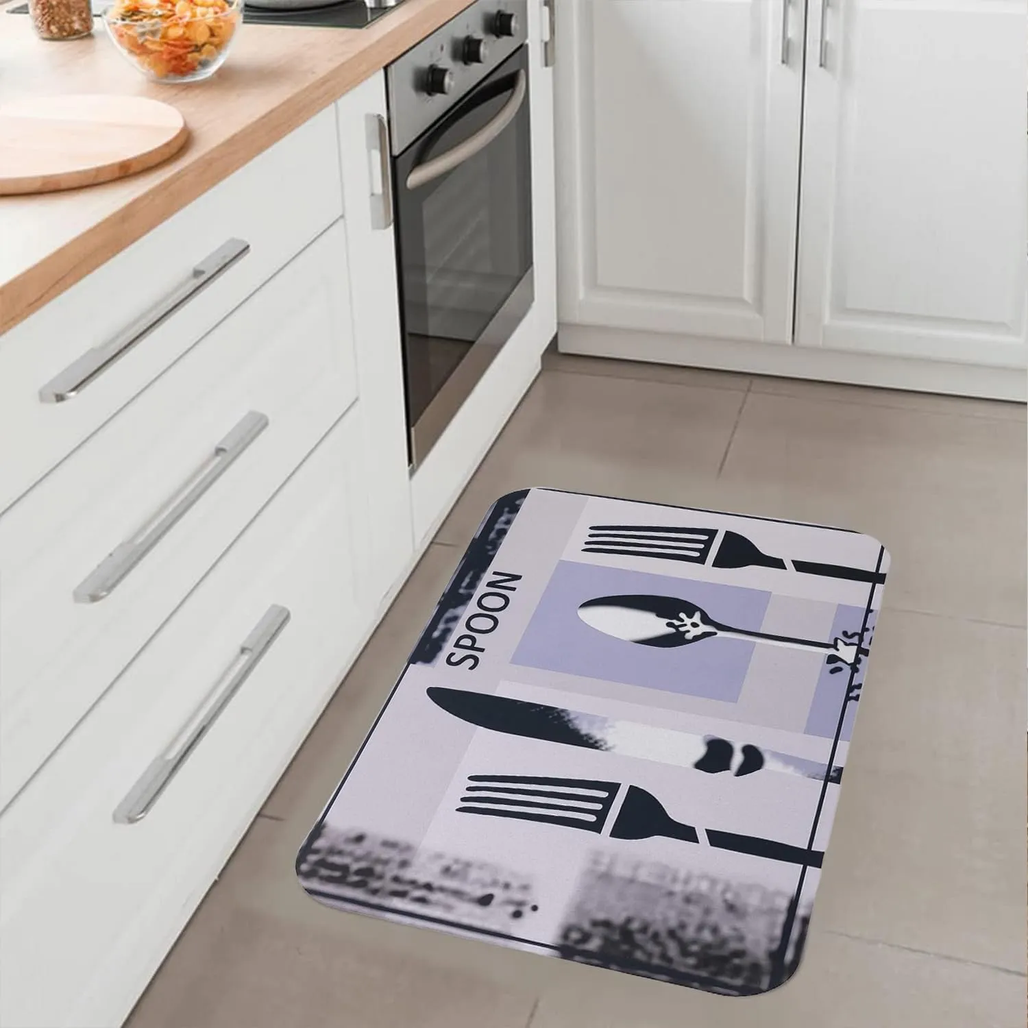 Kuber Industries PVC Kitchen Floor Mat|Anti-Skid Backing|Mats for Kitchen Floor |Easily Washable|Idol for Home, Kitchen Entrance| CF-220812 | Multi