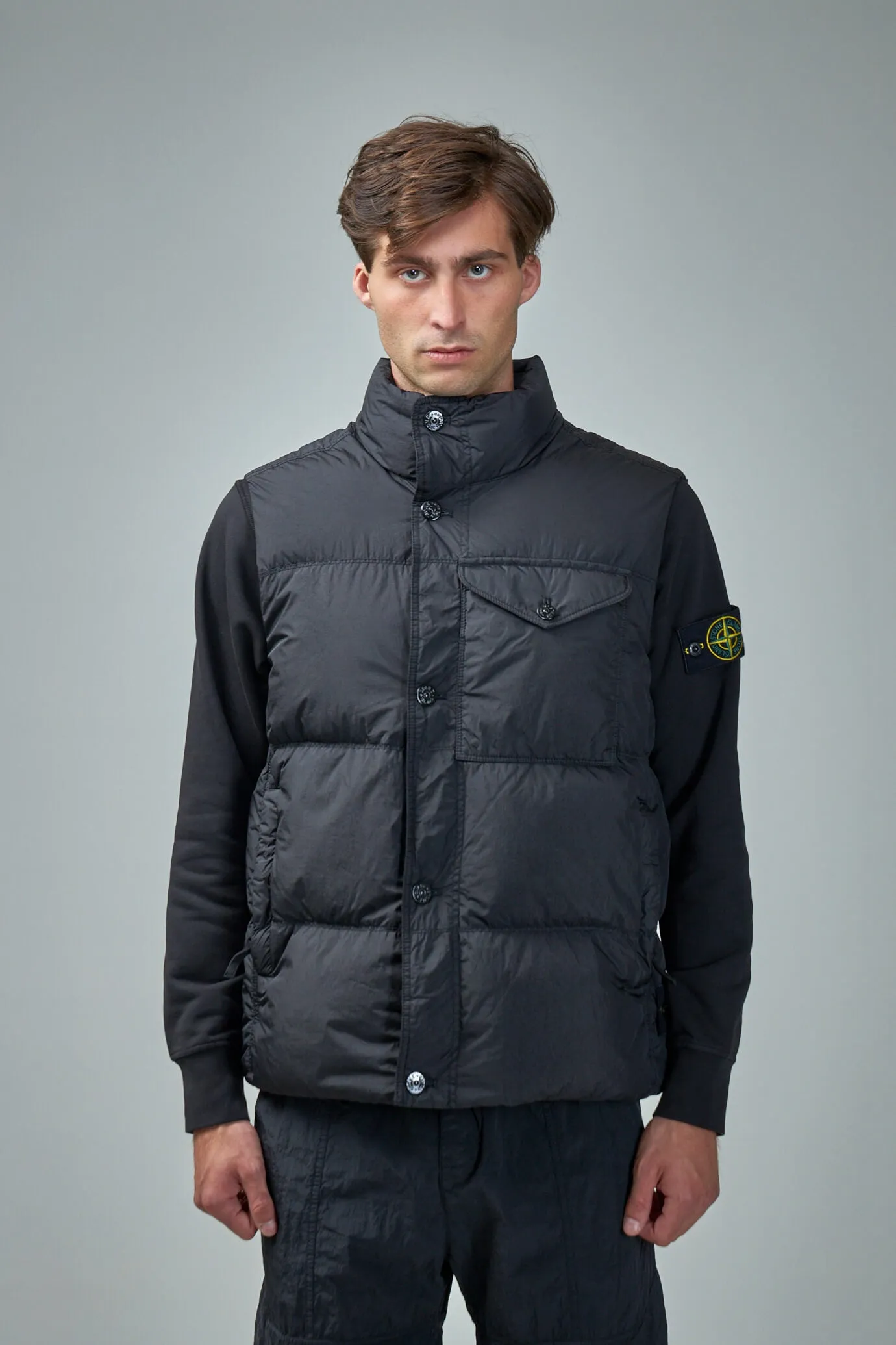 Logo-Appliquéd Webbing-Trimmed Quilted Shell Down Gilet