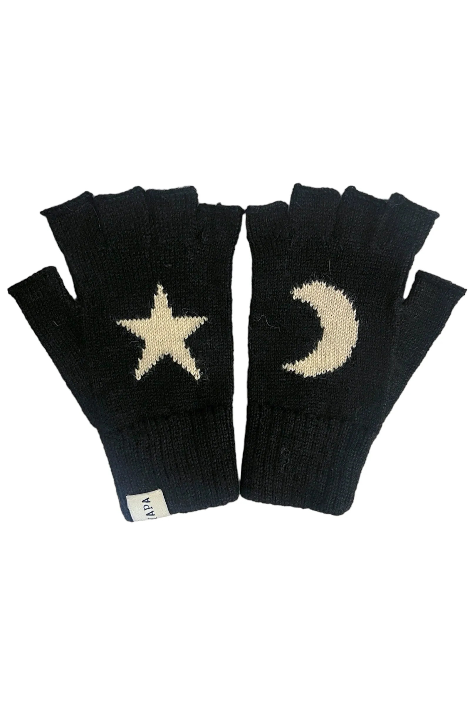 Lunar Star and Moon Fingerless Gloves