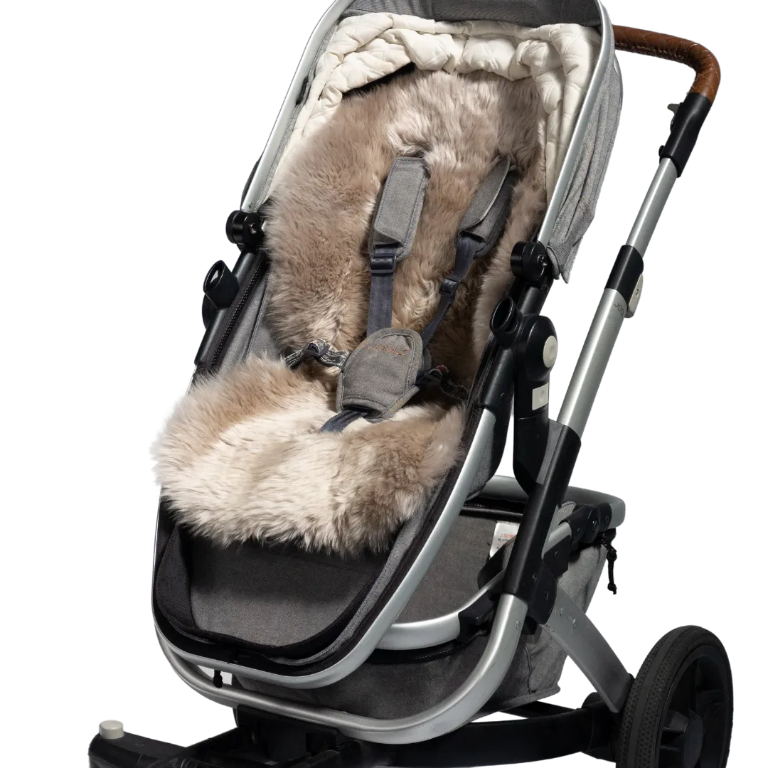 Luxe Lambskin Pram Liner – Midi Wool (Universal Fit)