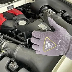 Mechanic Gloves - Nitrile Coated Gloves with Touchscreen - Safer Grip by OPNBAR™ (2-Pack)