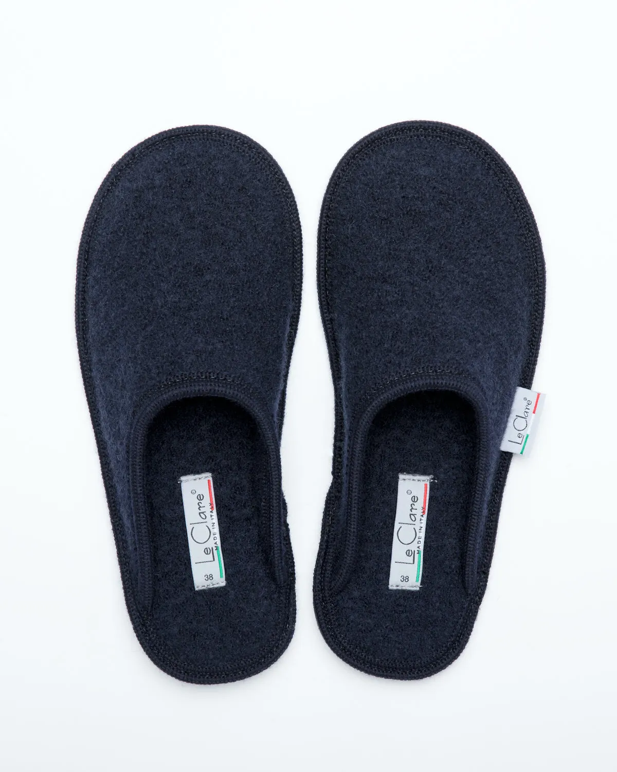 Men's Boiled Wool Stella Slipper Navy