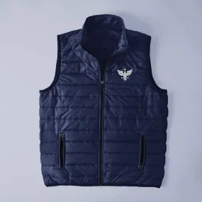 Men's Crown Eagle Embroidered Body Warmer Puffer Gilet