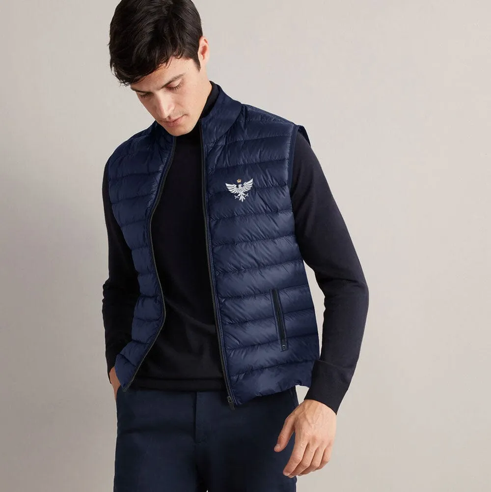 Men's Crown Eagle Embroidered Body Warmer Puffer Gilet